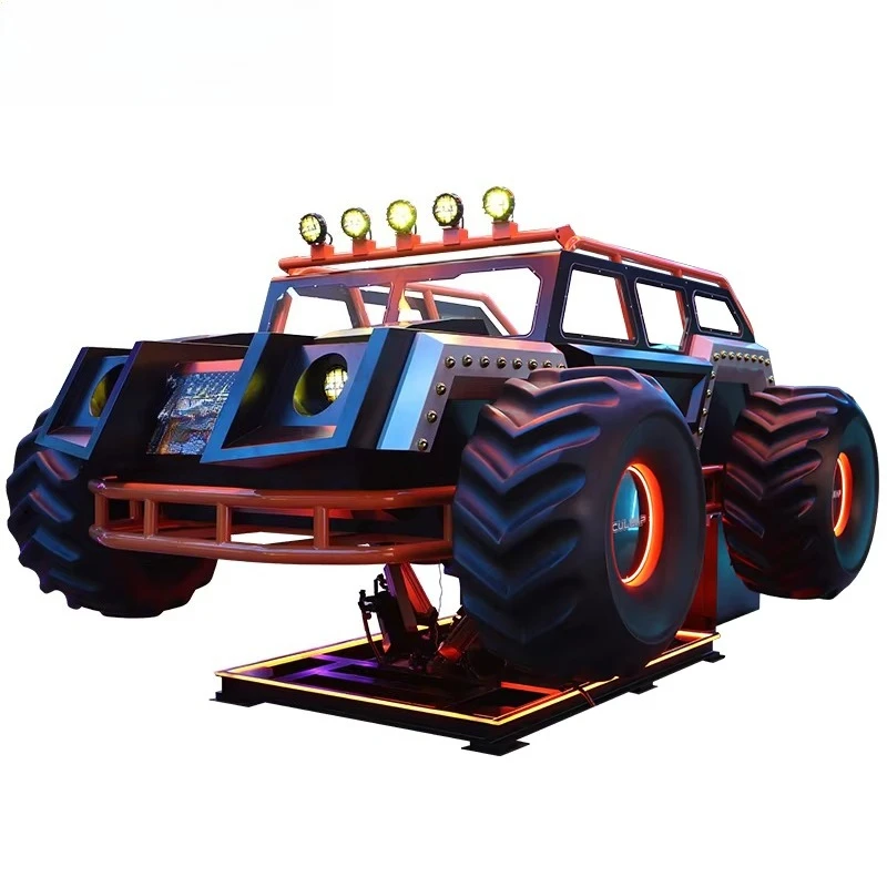 VR Shooting Simulator 5D Off Road Arcade Games 6-person Roller Coaster Driving Simulator Virtual Reality Dynamic 9D Game Machine view 2