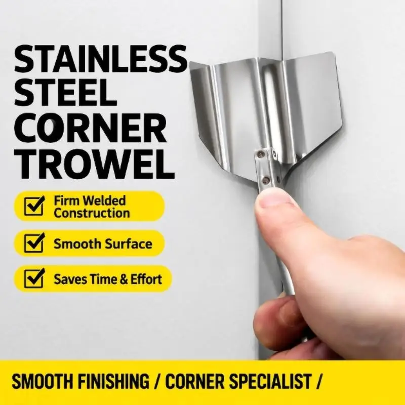 12PF Outside & Inside Corner Trowel Putty Tool for Smoothing Finishing Wall