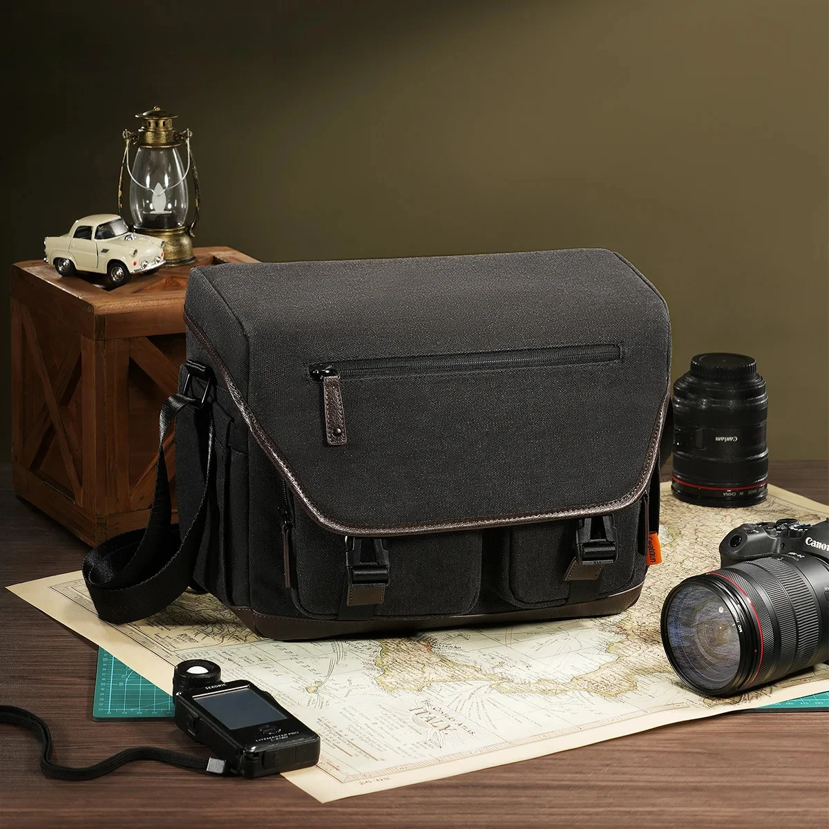 

Single-shoulder Sling Camera Bag Vintage Outdoor Shooting Camera Storage Bags for Sony Canon Nikon Fuji DSLR Camera Lens Bag