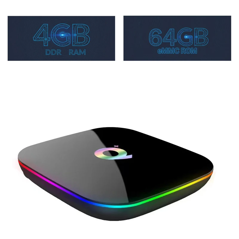 Q Plus TV Box Android 9.0 Allwinner H6 Quad Core ARM Cortex A53 8GB 128GB HD 6K Smart Multimedia Player USB 3.0 4G Wi-Fi TV Box