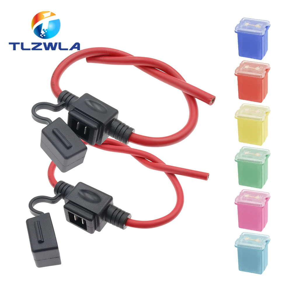 PEC LPJ Car Waterproof Fuse Holder 32V Square Fuse 12 10 8AWG 20A 30A 40A 50A 60A 80A 90A 100A 120A Fuse Box