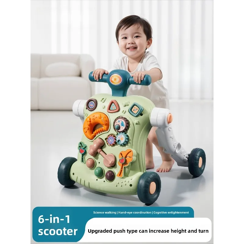 

Multifunctional walker children's trolley 1-year-old baby learns to walk and stand assist toy car anti-turning O-leg