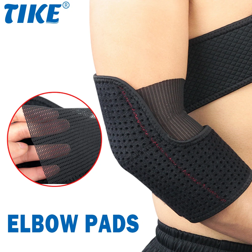 

TIKE 1 Pair Adjustable Neoprene Elbow Brace Support Compression Straps Breathable Arm Protector Pads Relieve Injury Pain Relief