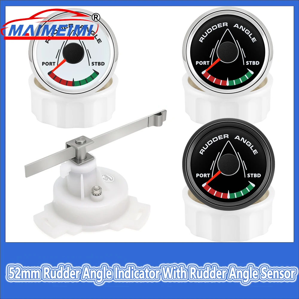 

8 color backlight Rudder Angle Indicator 0-190 ohm Waterproof Boat Marine Rudder Angle instrument With Rudder Angle Sensor