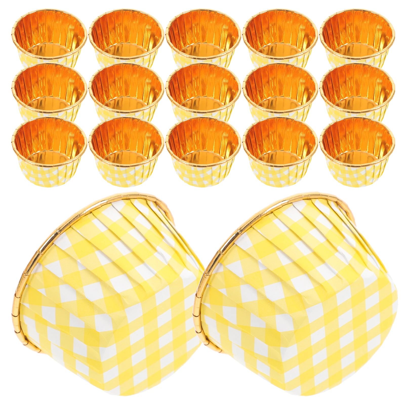 

50 Pcs Baking Cake Paper Cups Cupcake Liners Muffin Food Grade Aluminum Foil Supplies