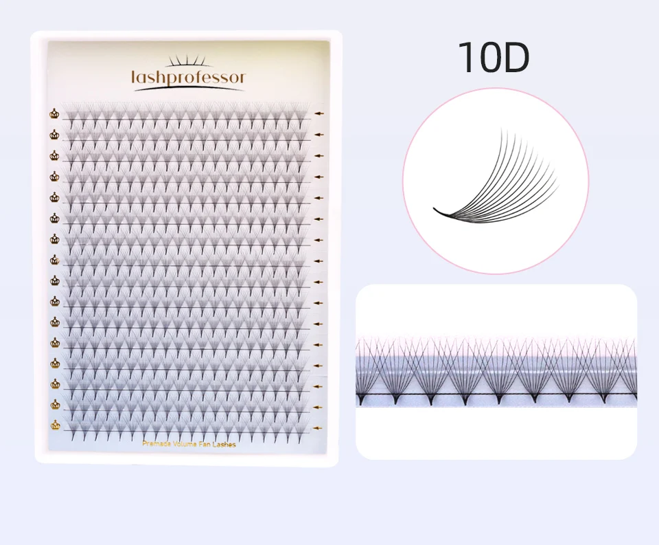 Lashprofessor 8–15 mm vorgefertigte Volumenfächer 3D/6D/8D/14D Sharp Narrow Base Lash Promade Russian Pointy Stem Wimpernverlängerung Zilien – Detail 14