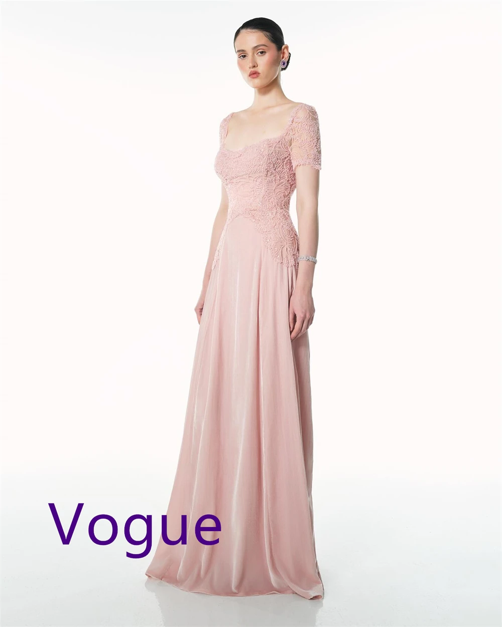 Abiti da sera rosa personalizzati di alta qualità Temperamento senza spalline maniche corte Abito da ritorno a casa Vestido De Festa di lusso