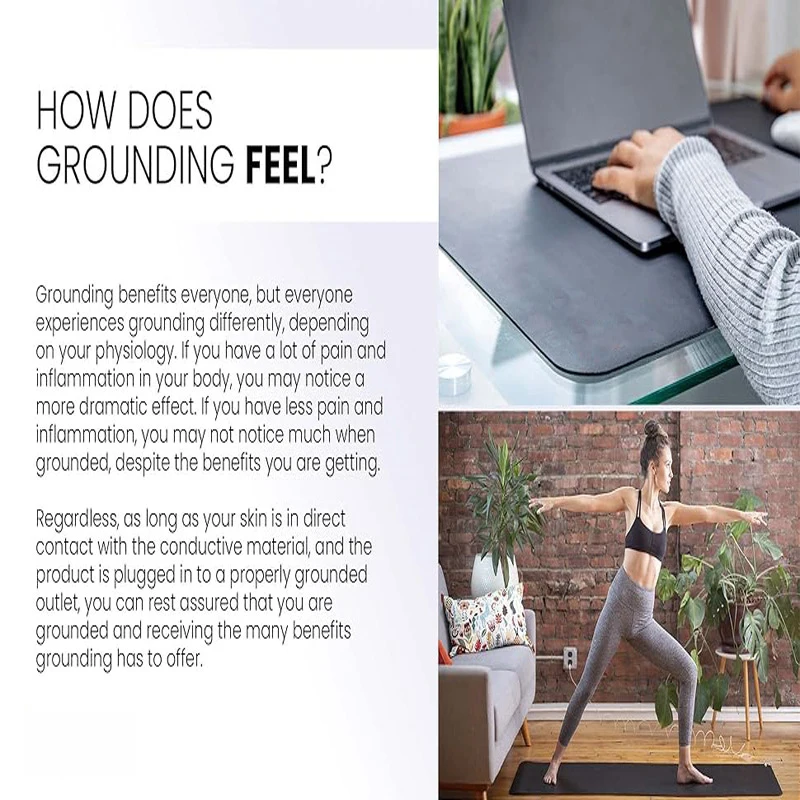 Grounding Mat For Sleep Energy Pain Relief Inflammation Balance Wellness Earth Connected Therapy For Grounding Conductive Rug