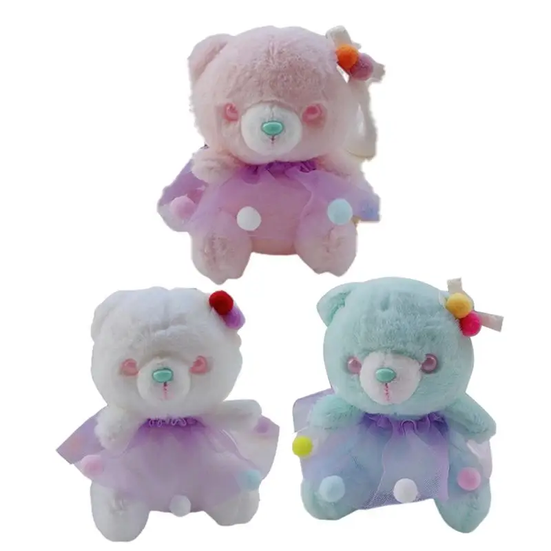 

Cute Plush Bear Keychain 4.3 Inches Bear Stuffed Animals Bag Pendant Mini Plush Bear Toy For Girls Women Hang Ornament Furry