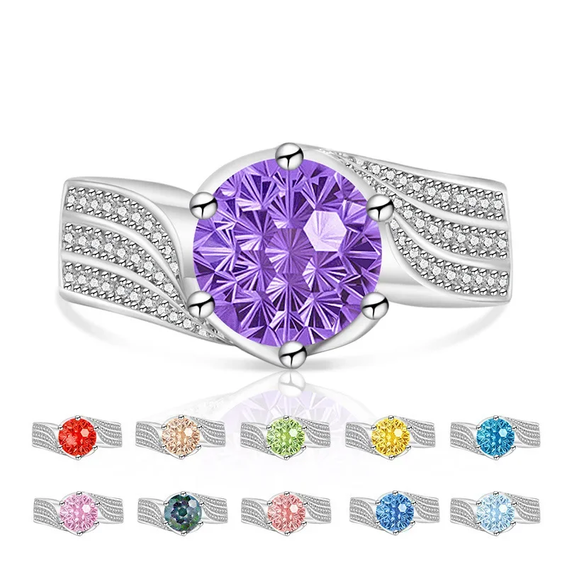Im Jahr 2026 erscheint der klassische 925 Silber 'Drei Leben, Drei Lieben' Ring mit wunderschönem Schnitt. Der Bezaubernde Papara Diamant Damenstil – Detail 1