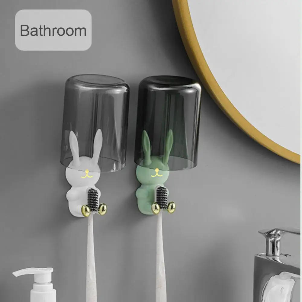 Multi-funcional Cartoon Rabbit Wall Rack, sem marcação, fofo, acessórios de cozinha, soco livre, atacado