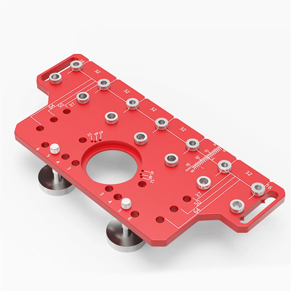 

A45U 2in1 Door Handle Shelf Pin Drilling Guide Jig Woodworking Hinge Drilling Locator Hinged Cabinet Door Hole Puncher Jig B