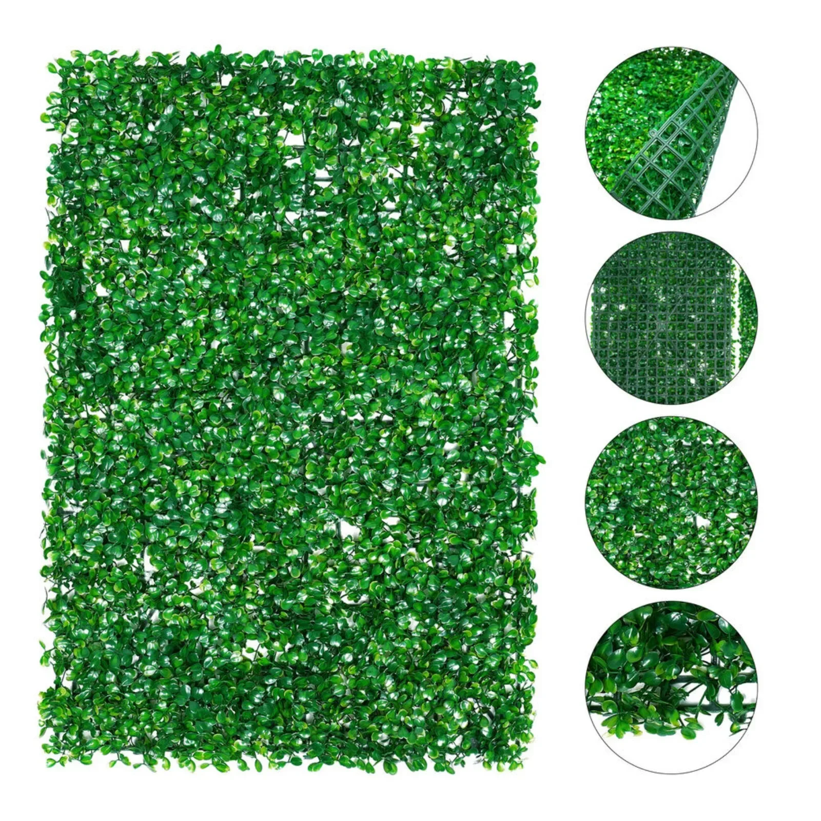 US Artificial Grass Wall Panels,10x10in Green Wall Decor Greenery Wall for Indoor Outdoor,Boxwood Backdrop for Garden Yard Fence