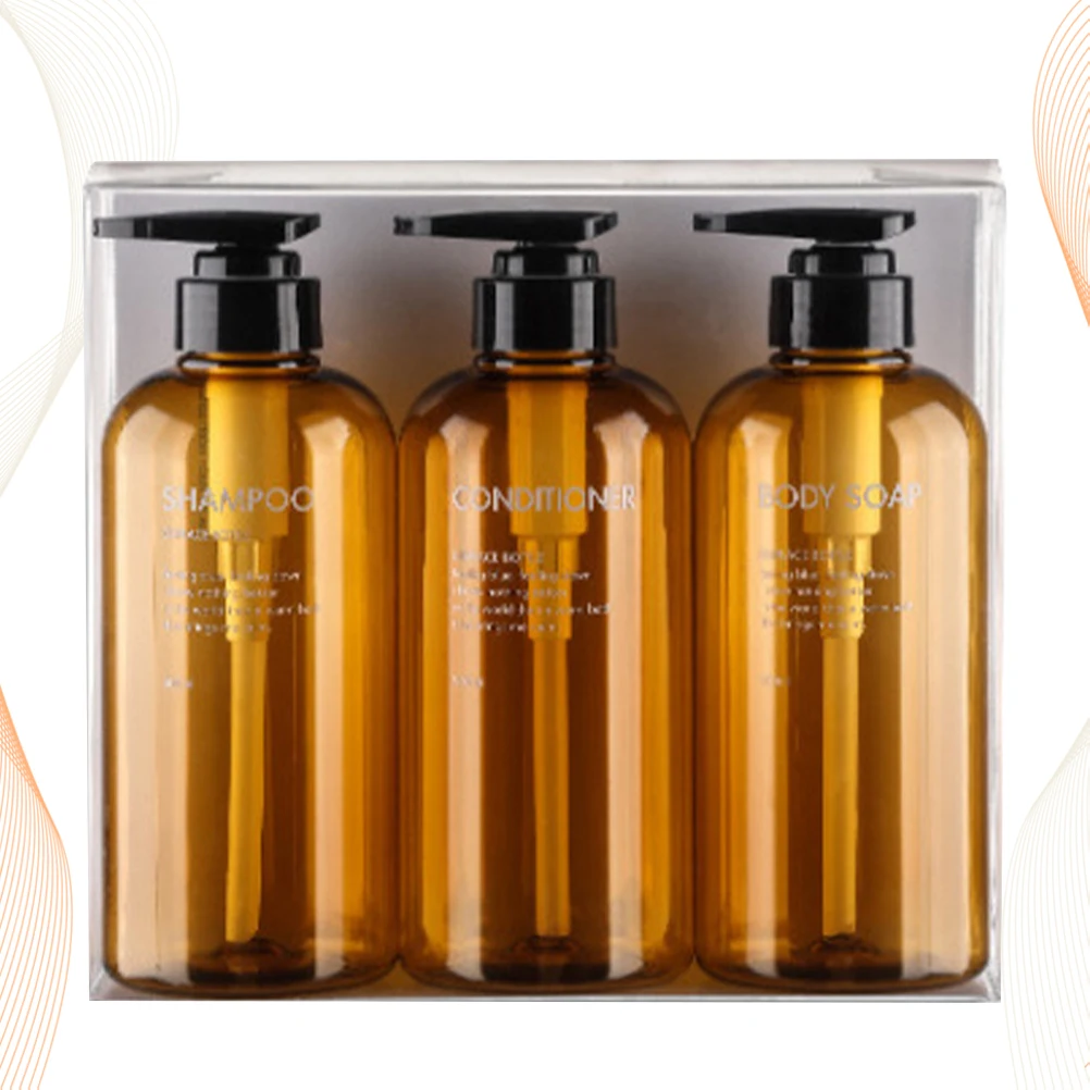 

3 Pcs Lotion Bottle Pump Empty Bottles Refillable with Plastic Handwashing Fluid Travel