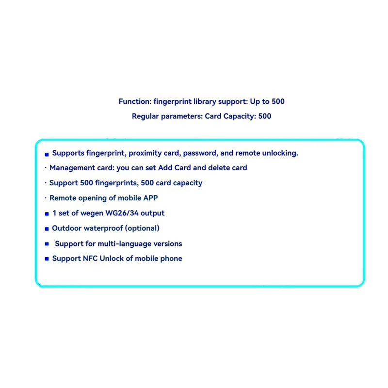 B68C Tuya Fingerprint RFID Access Control System Smart Türschloss Elektronische Tor Öffner Hause Digit Tastatur Biometrische