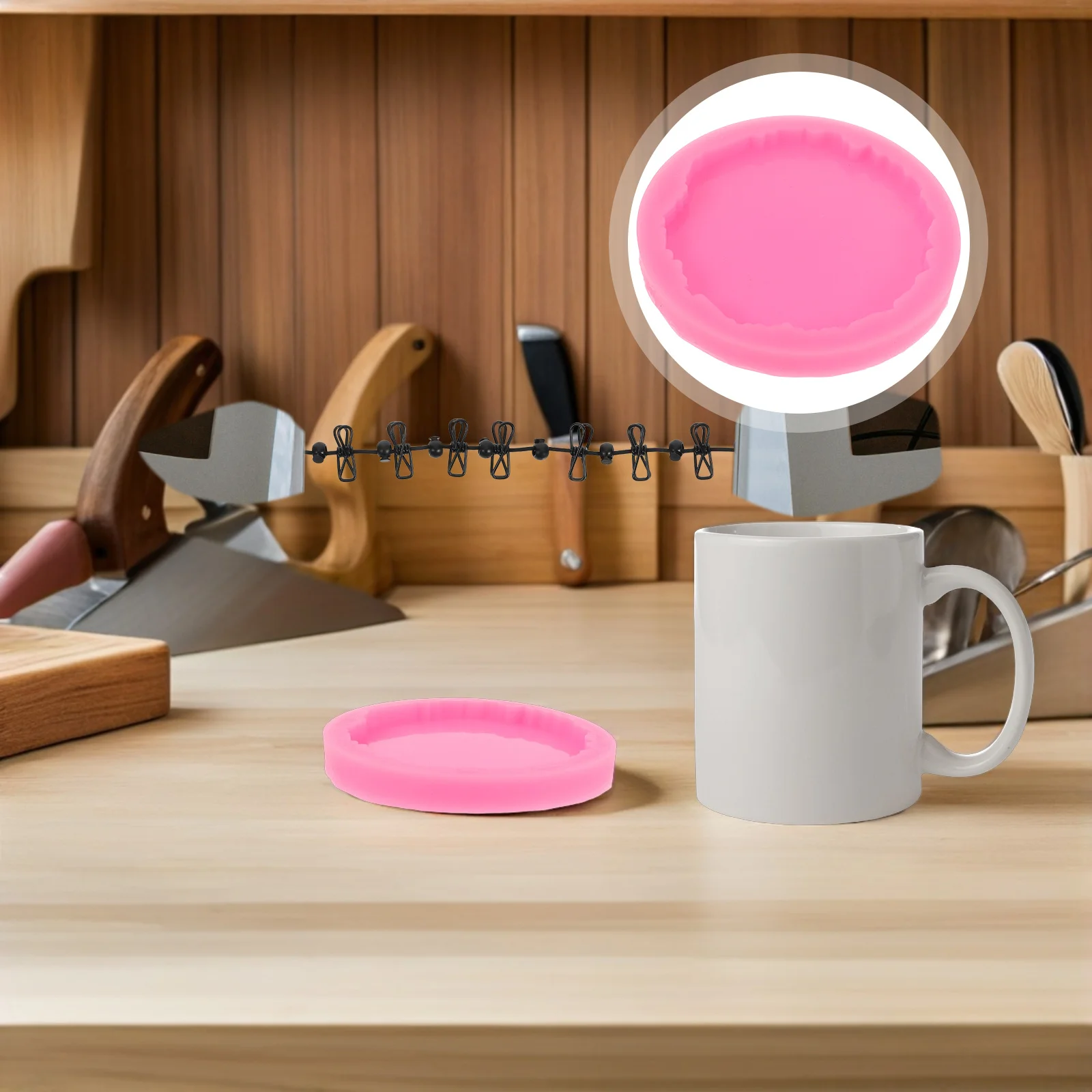 

4 шт. розовые формы для подставок из смолы, нерегулярные круглые силиконовые формы для DIY, поделки из эпоксидной смолы, прочные креативные формы для чашек