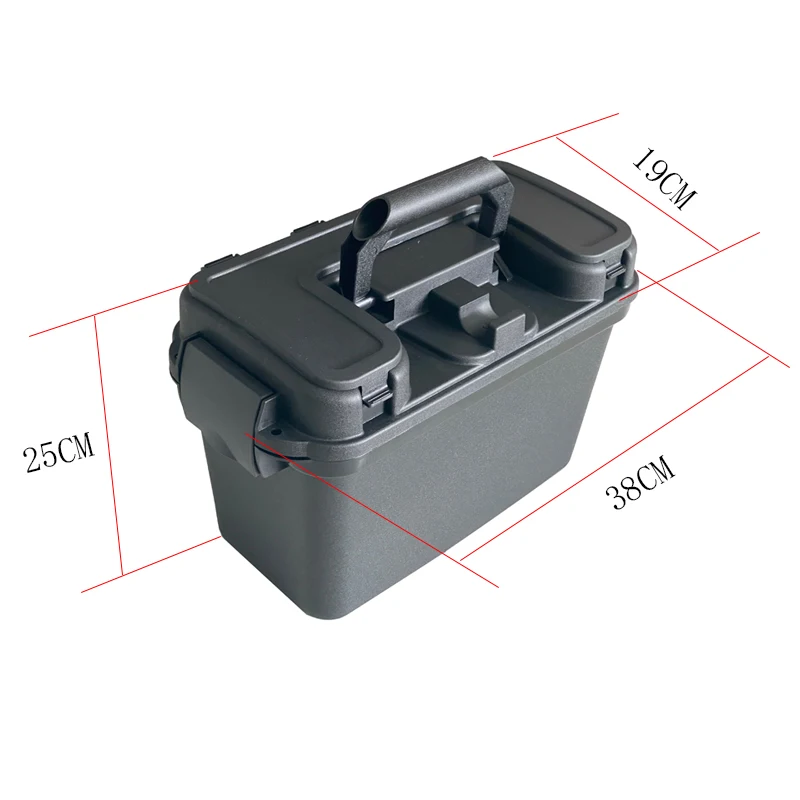 Scatola di munizioni in plastica contenitore in stile militare-lattina leggera ad alta resistenza-accessori per munizioni custodia per casse tattica Bullet-Box