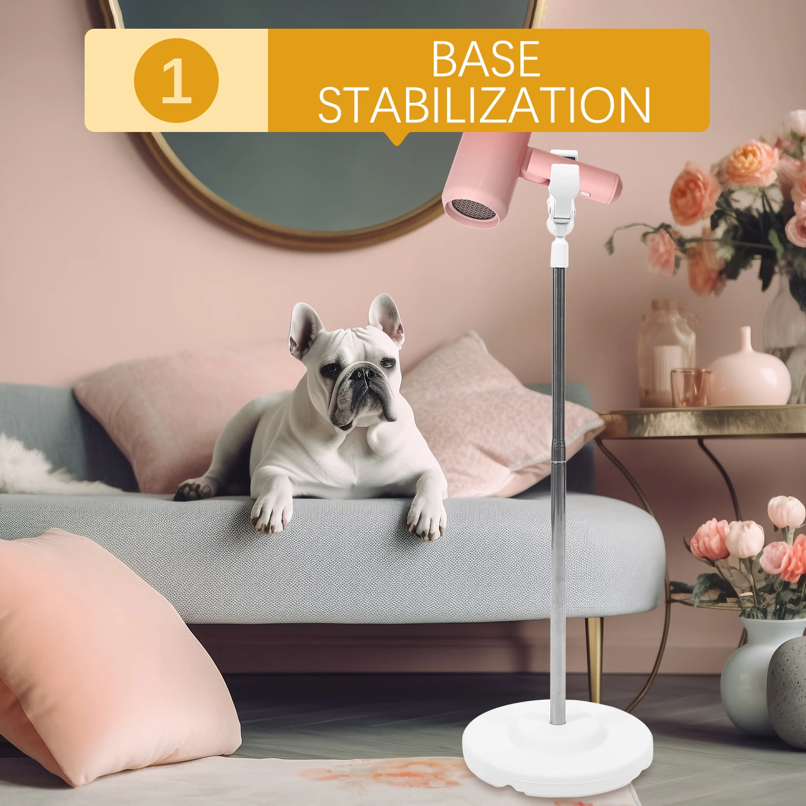 

Pet Hair Dryer Stand 140cm Stainless Steel Clamp Hands Free Blower Fixator Grooming Tool Dog Cat Blow Dryer Holder