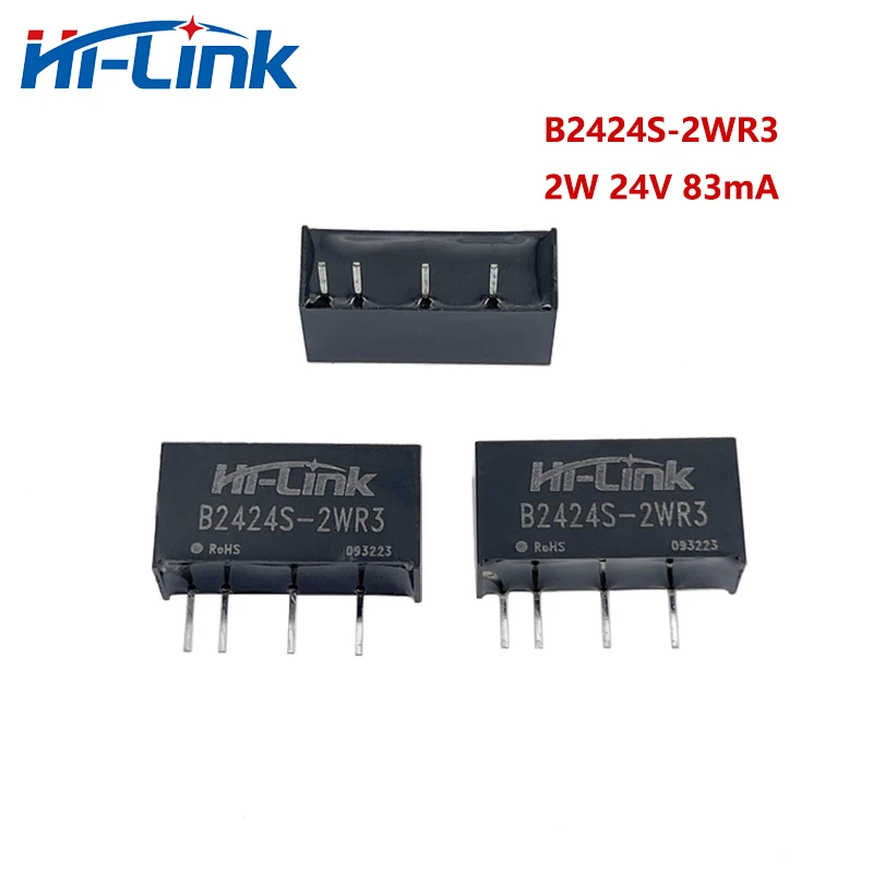 Free Shipping 10pcs/lot New Model B2424S-2WR3 Small Size 2W 24V 83mA DC DC Converter Isolated Power Supply Intelligent Module