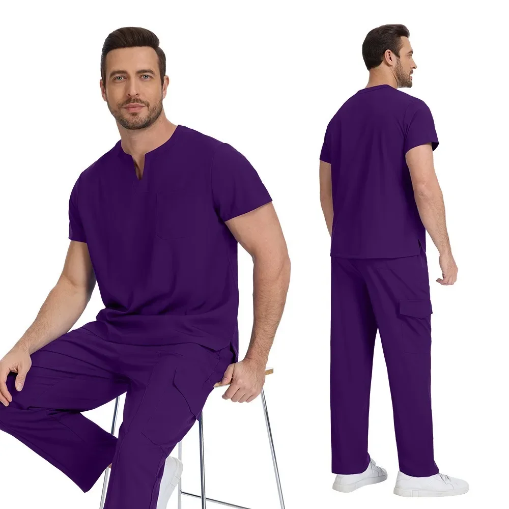 

Unisex Nurse Doctor Surgery Scrubs High Quality Breathable Straight Pants Uniform Outerwear Loungewear