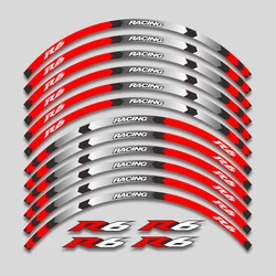 17inch Motorcycle Accessories Wheels Hub Stickers Reflective Stripes Tire Decorative Decals Tape Set For Yamaha YZF R6 YZFR6