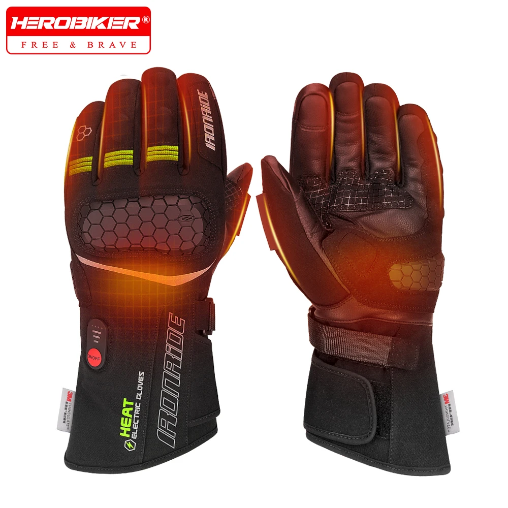 

Motorcycle Heating Gloves Waterproof Heated Gloves Winter Men Women Skiing Warm Hand Heating Protective Glove Outdoor Sports