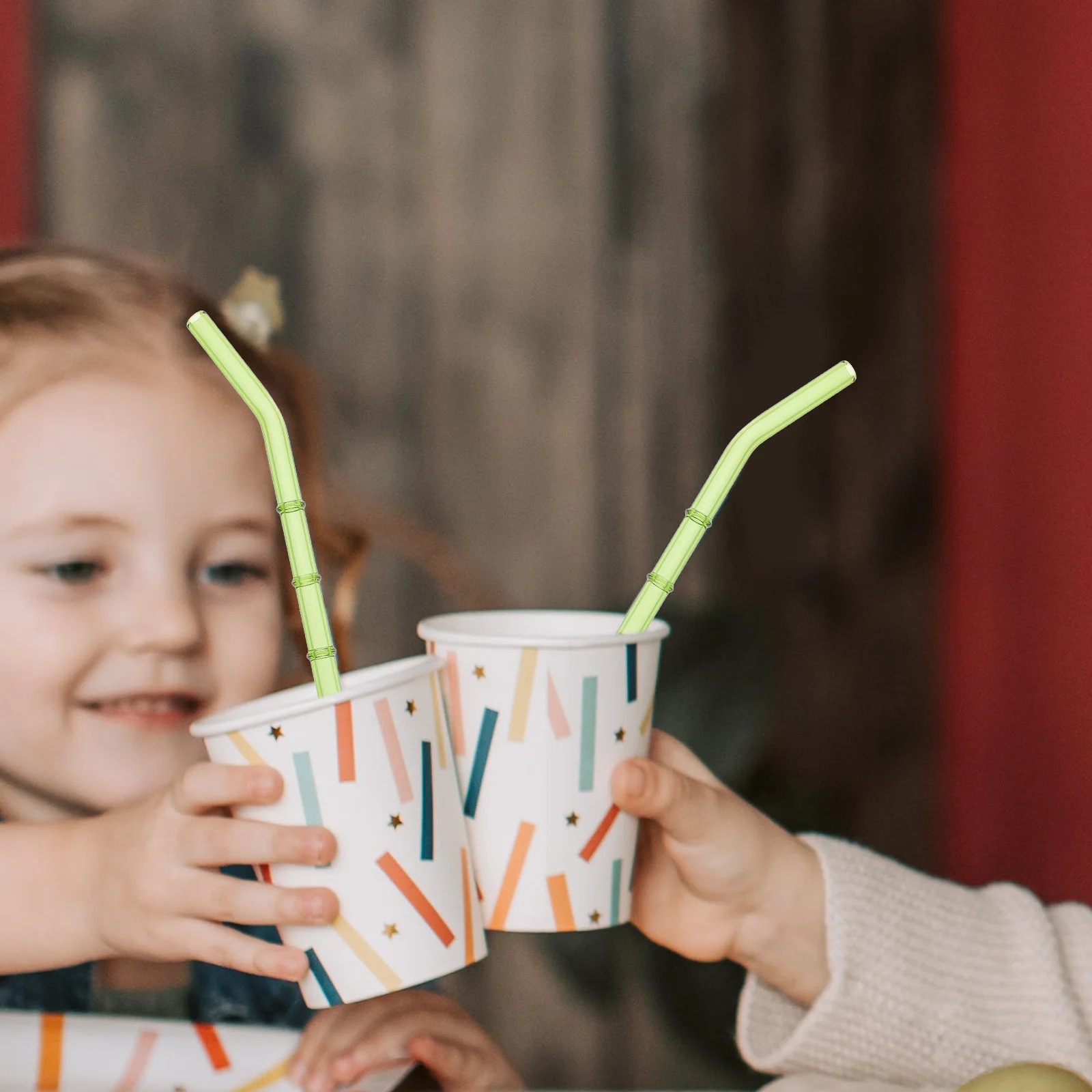 

2 Pcs Glass Straws For Juice Resusable Creative Resuable Drinking Utensil Household