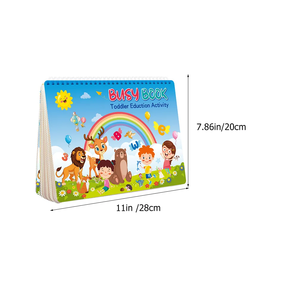 1Set Cognition Sticker Book Kids DIY Educational Decals Cartoon Pattern -on Learning Preschool Classroom