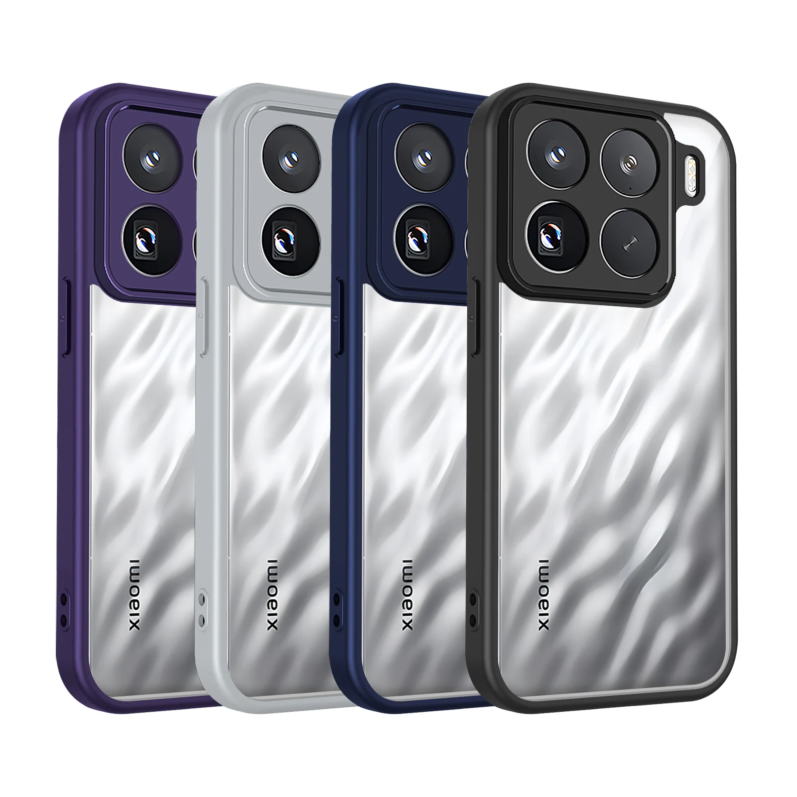 EUCAGR Für Xiaomi 15T Pro Stoßfeste Luftpolster-Silikon-TPU-Schutzhülle Klare Matte Rückseite Hartschale für Xiaomi 15T Pro 15TPro