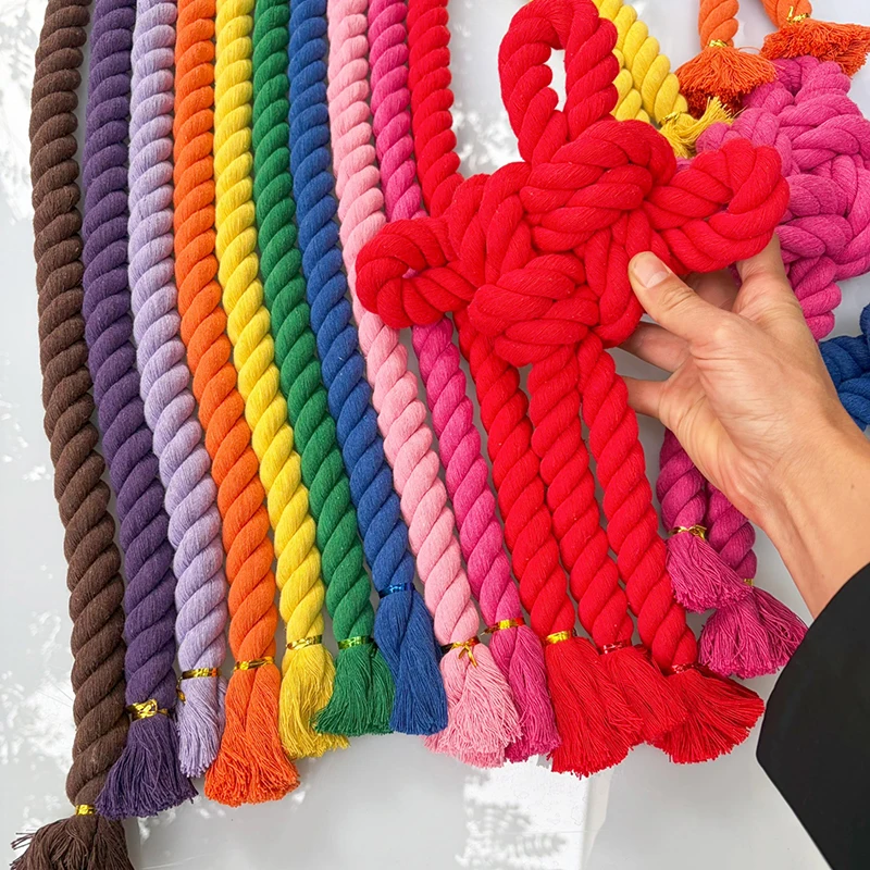 2/4Meters 20mm Color 3 Shares Twisted Cotton Rope DIY Craft Woven Ropes Home Festival Decor Bag Belt Macrame Cords Accessories