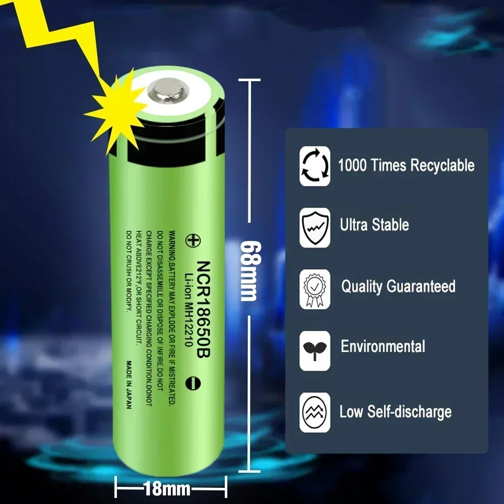 18650 Battery 3.7V Pointed 18650 3400mAh Capacity Li-ion Rechargeable Battery For Flashlight Torch Battery