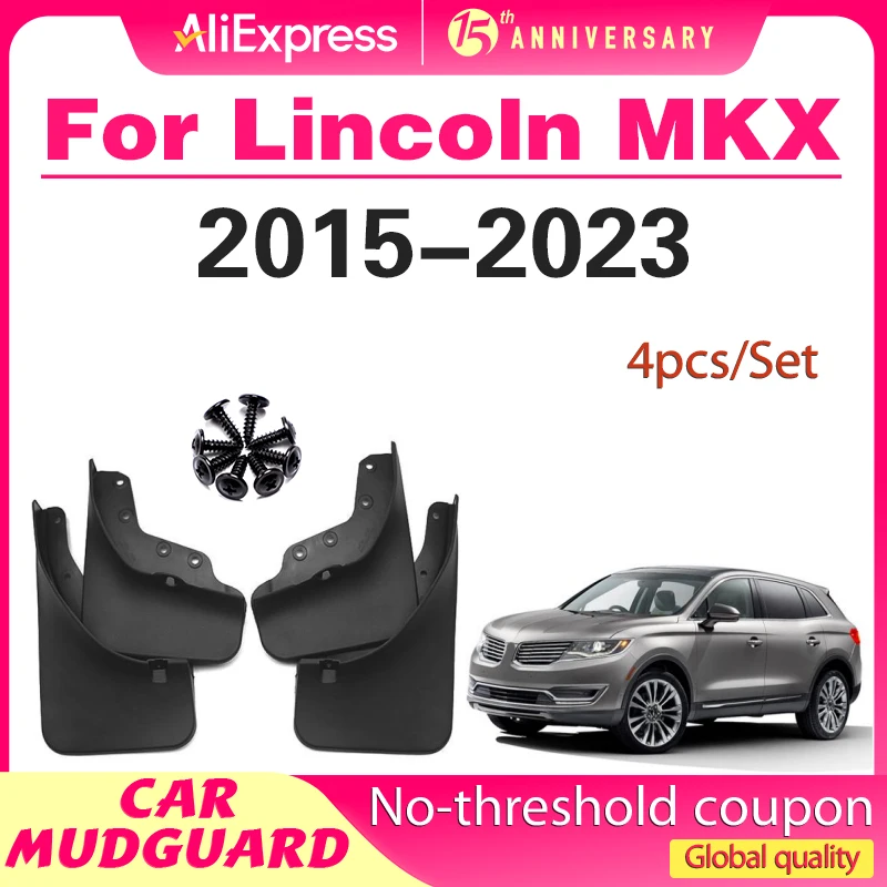 

For Lincoln Nautilus MKX 2015-2023 2016 2017 Mudguard Fender Mud Flap Guards Splash Mudflaps Car Accessories Front Rear 4pcs