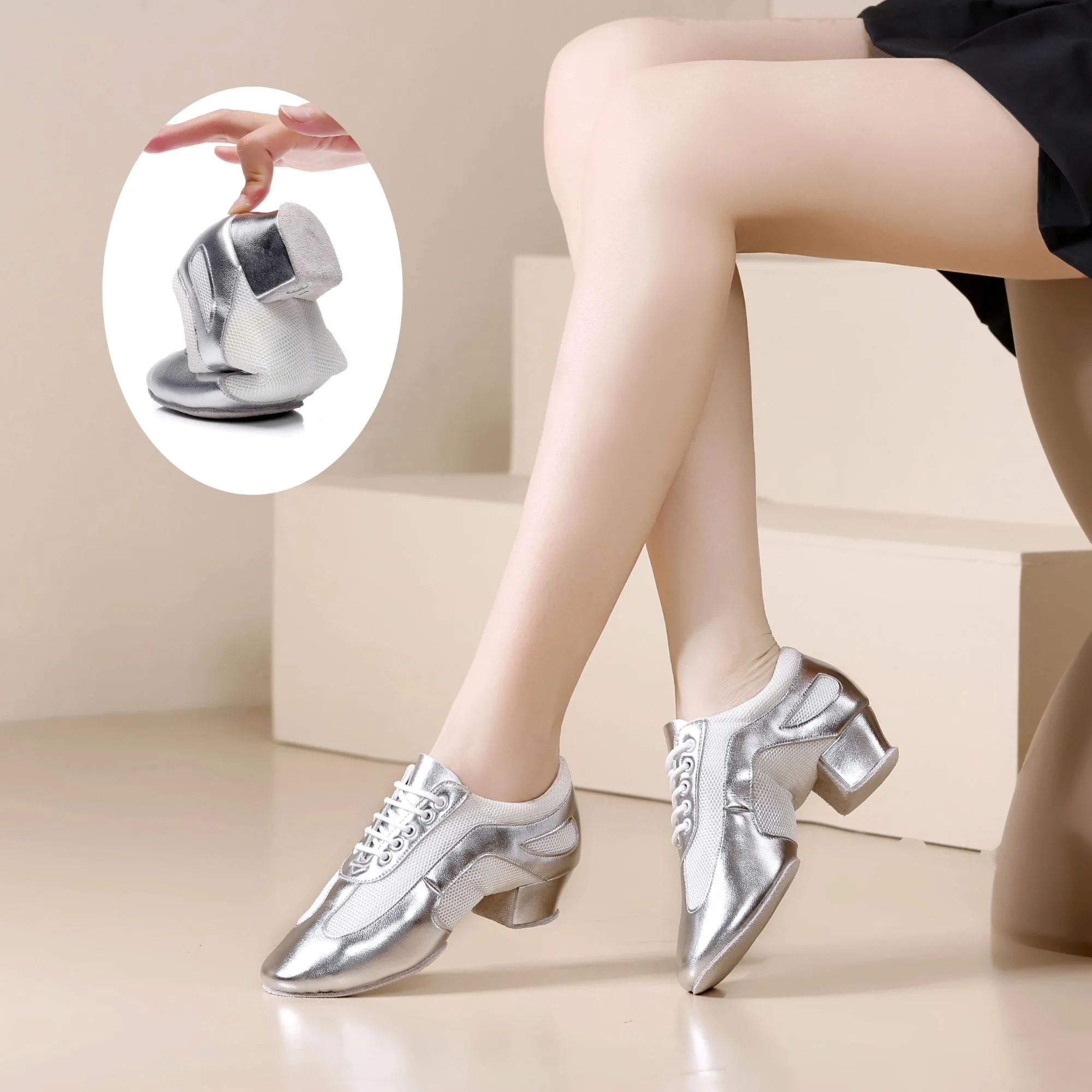 new-professional-latin-dance-shoes-women's-teacher-shoes-soft-bottom-latin-shoes-adult-beginners-dance-shoes-medium-heel-social