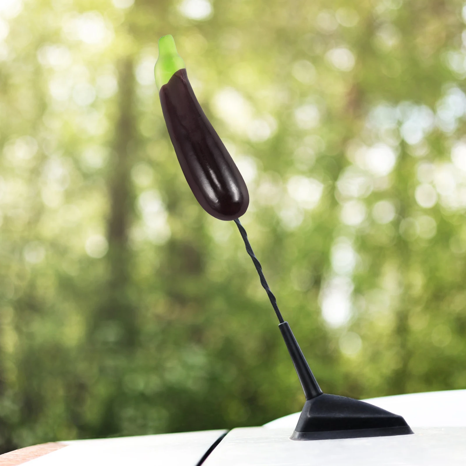 

Creative Car Antenna Topper Cute Eggplant Playful Roof Ornament Weatherproof Exterior Decoration Vehicle Antenna Decorative