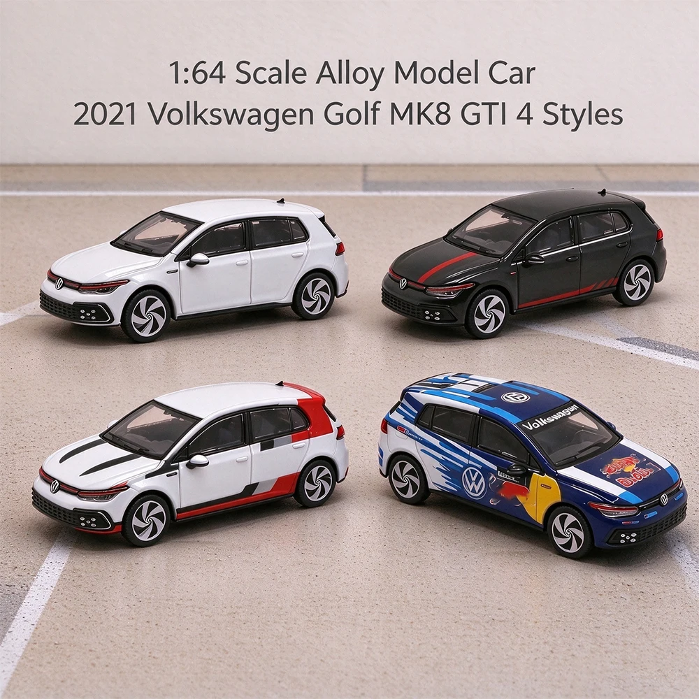 1:64 Scale Highly Detailed Alloy Model Car 2021 VOLKSWAGEN GOLF MK8 GTI Desktop Ornament Collectible Model Toy Gift