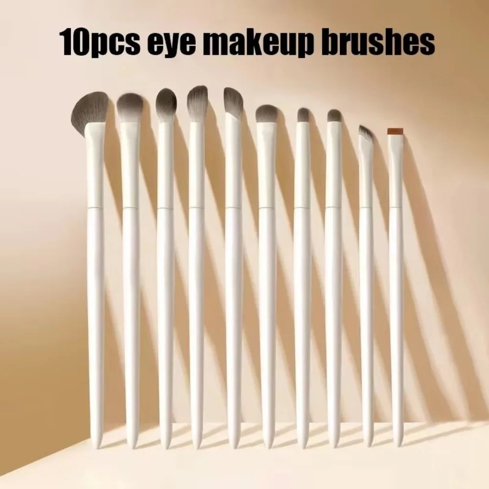 8/10 pezzi pennelli per trucco occhi naturali alla moda set bianco ultra morbido dettaglio ombretto pennello ombretto eyeliner strumento per il trucco