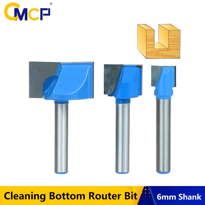 CMCP-broca de enrutador inferior de limpieza, vástago rojo de 6mm para Molino de extremo de carburo de madera, cortador de fresado CNC de 2 flautas,