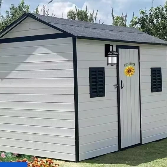 Outdoor Metal Garden Shed Waterproof Tool Room with Easy Assembly Pressure Treated Wood Steel Frame