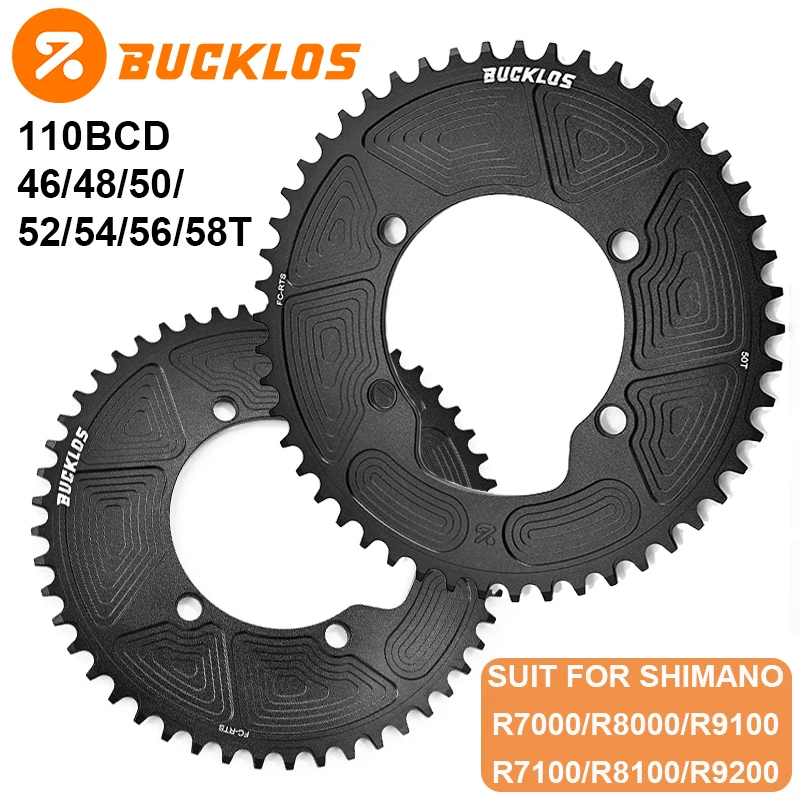 

BUCKLOS Road Bike Chainring for SHIMANO 105 Series Bicycle 110BCD Chainwheel for R7000 R8000 R7100 R8100 R9100 R9200 Bike Crown
