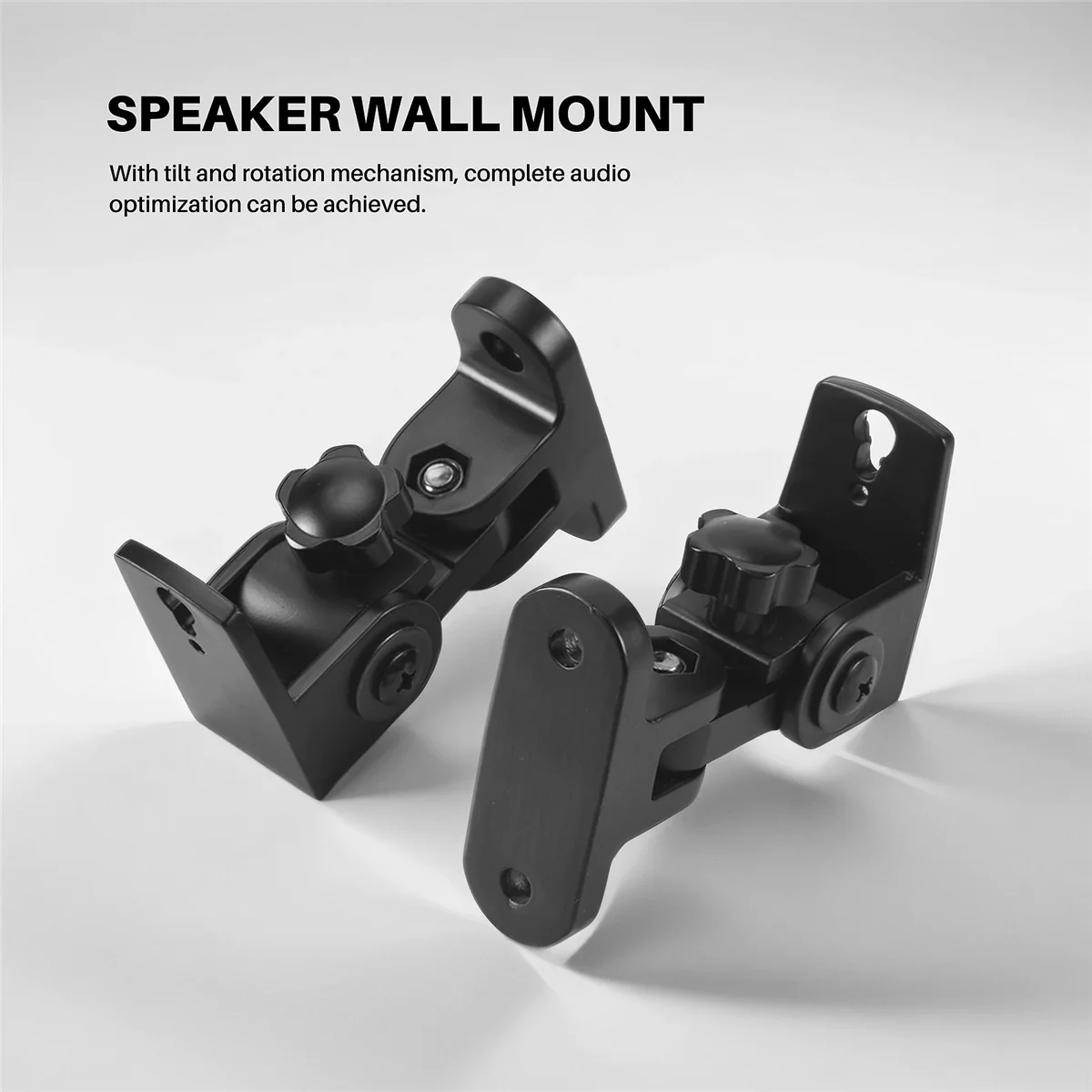 Speaker Wall Mount Bracket, Zinc Alloy Universal Surround Sound Wall Holder Stand(2 PCS)