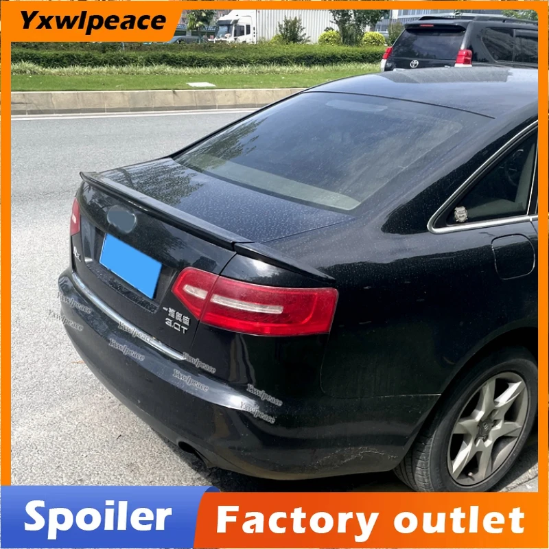 

For Audi A6 C6 2005 2006 2007 2008 2009 2010 2011 Spoiler PU Material Primer Color Rear Trunk Lip Spoiler Wing Car Accessories