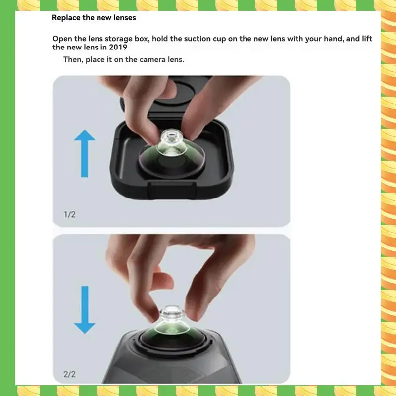 

AB53 Replacement Lens Glass For Insta360 X5 Camera Repair Parts Durable Spare Accessory