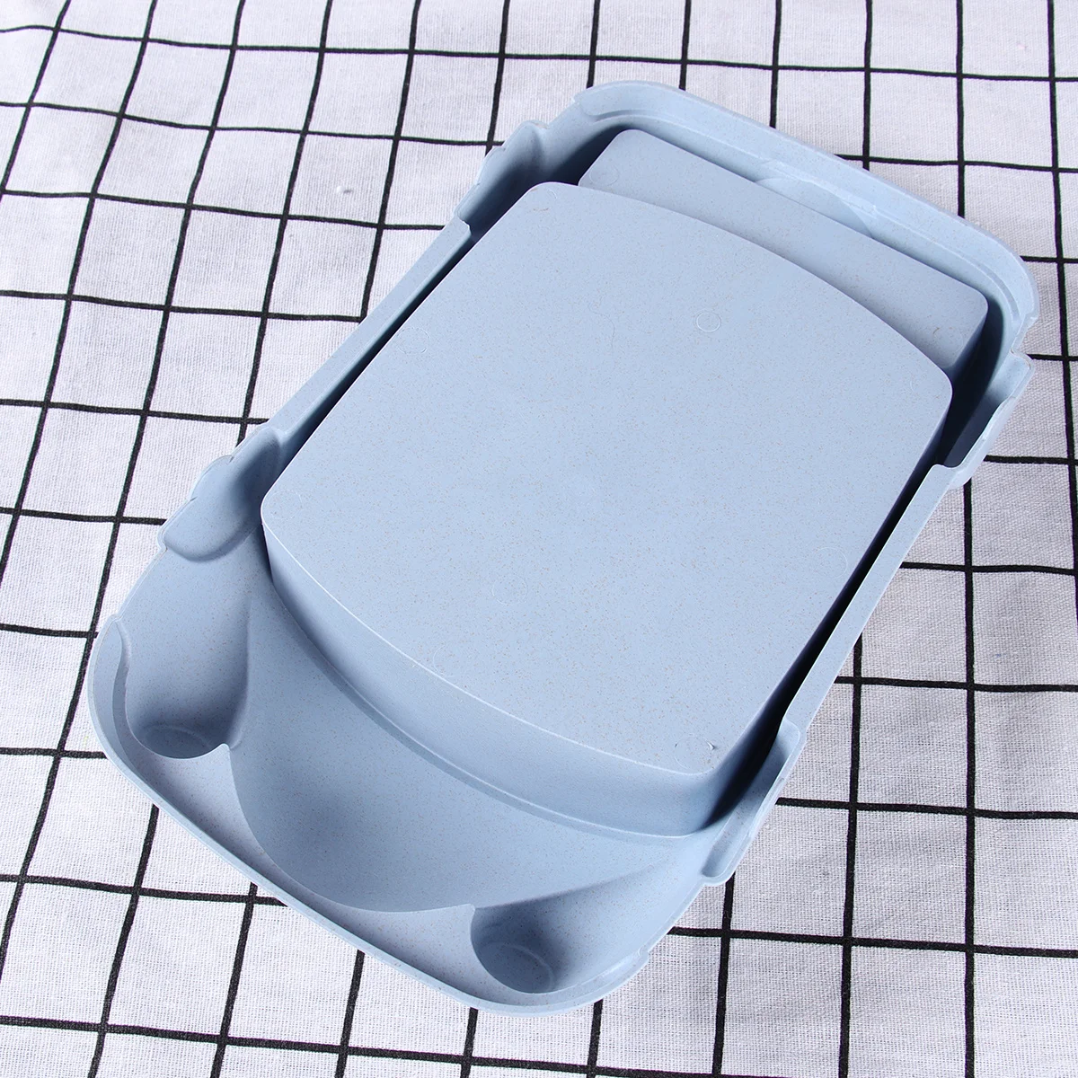 

Car Shape Wheat Straw Fiber Dish Set Eco-Friendly Unbreakable Children'S Dinnerware Blue Microwave Freezer Safe