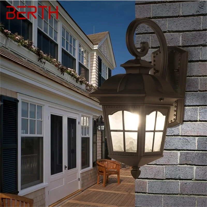 

BERTH Outdoor Wall Sconce Modern Waterproof Patio Modern LED Wall Light Fixture For Porch Balcony Courtyard Villa Aisle