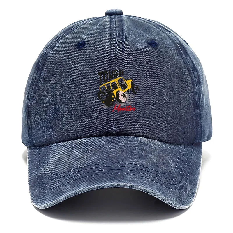 Pas vintage gewassen katoenen baseballpet heren off-road vrachtwagenpatroon avontuur papa pet verstelbare buitenhoeden racehoed aan
