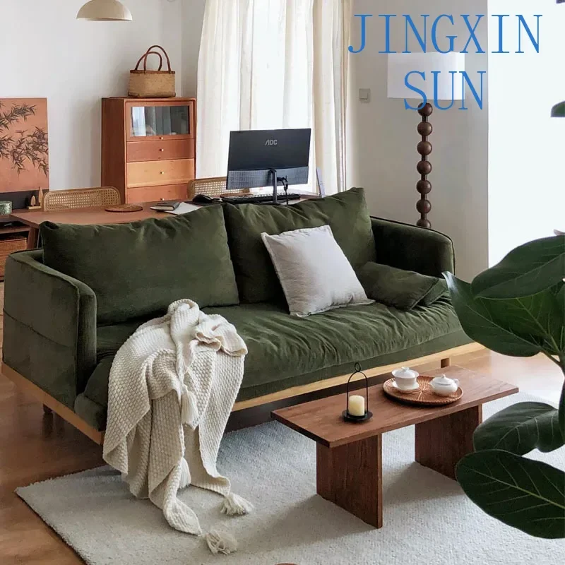 Solid Wood Square Coffee Table for Modern Living Room Minimalist Design Structural Aesthetics Natural Wood Grain Rectangle