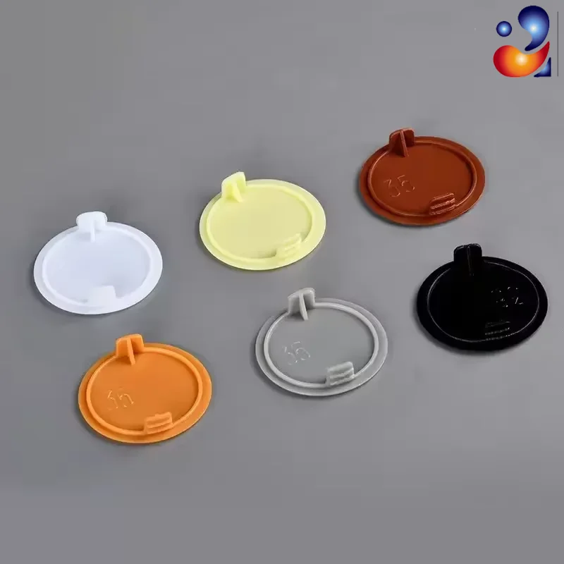 Home Round Plastic Furniture Hinge Decorative Covers 10Pcs, 35/38/40 mm Hole Plug Caps for Cabinet Hinge Decoration