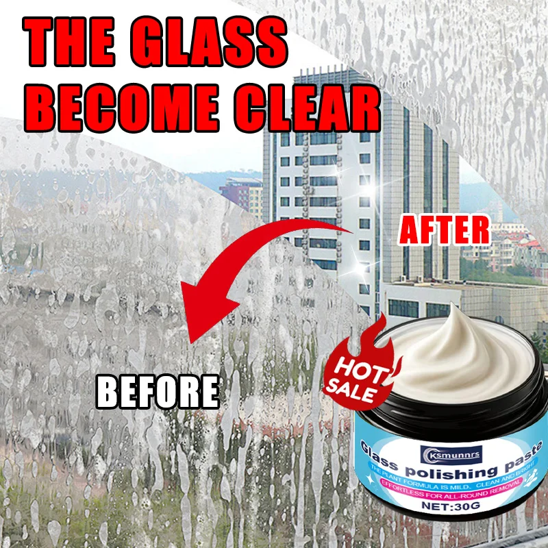 Glass Scratch Remover and Polishing Paste for Mirror Windshield Goggles Watch and Aquarium Glass Repair