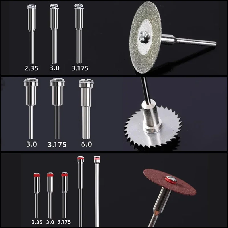 1/5/10/20/50Pcs Circular Saw Blade Connecting Clamp Rod 2.35/3mm Shank Rotary Tools For Dremel Electric Mini Drill Cut-off Disc