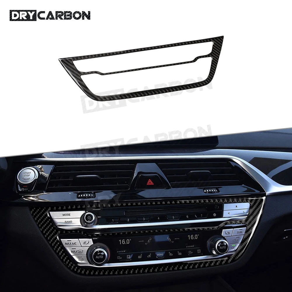 

For BMW 5 Series G30 X3 G01 Car Air Conditioning CD Panel Trim Frame Sticker Cover Carbon Fiber Interior Accessories